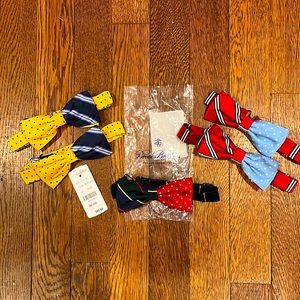 Brooks Brothers Boys Bow Ties Yellow/Royal Blue pokie dot strip